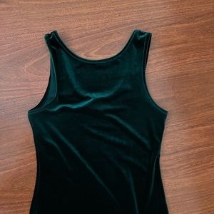 Green velvet midi